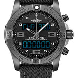 Breitling Exospace B55 Watch - Black Titanium - Volcano Black Dial - Anthracite Military Strap - Tang Buckle - VB5510H11B1W1