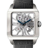 Cartier Santos-Dumont Watch - Large White Gold Case - Nickel Silver Dial - Alligator Strap - W2020033