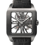 Cartier Santos-Dumont Watch - 38.7 mm Titanium Case - Satin Brushed Dial - Black Alligator Strap - W2020052