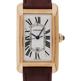 Cartier Tank Americaine Watch - Large Pink Gold Case - Alligator Strap - W2609156