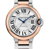 Cartier Ballon Bleu de Cartier Watch - 36 mm Steel and Rose Gold Case - Silvered Dial - Interchangeable Two-Tone Bracelet - W2BB0033