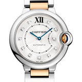 Cartier Ballon Bleu de Cartier Watch - 36 mm Steel Case - Diamond Dial - Pink Gold And Steel Bracelet - W3BB0018