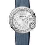 Cartier Ballon Blanc de Cartier Watch - 26 mm Steel Diamond Case - Silver Dial - Calfskin Strap - W4BL0002