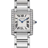 Cartier Tank Francaise Watch - 25.20 mm Steel Diamond Case - W4TA0008