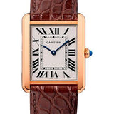 Cartier Tank Solo Watch - 34.8 mm Pink Gold Case - Brown Alligator Strap - W5200025