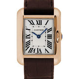 Cartier Tank Anglaise SM Watch - 30.2 mm Pink Gold Case - Brown Alligator Strap - W5310027