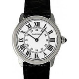 Cartier Ronde Solo Watch - Small Steel Case - Alligator Strap - W6700155