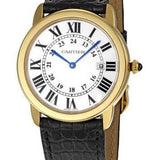 Cartier Ronde Solo Watch - Large Yellow Gold Case - Alligator Strap - W6700455