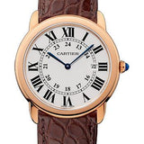 Cartier Ronde Solo De Cartier Watch - 36 mm Pink Gold Case - Brown Alligator Strap - W6701008