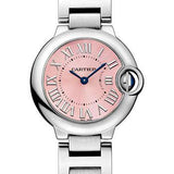 Cartier Ballon Bleu De Cartier Watch - 28.6 mm Steel Diamond Case - Diamond Bezel - Pink Dial - W6920038