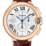 Cartier Ballon Bleu de Cartier Watch - 46.8 mm Pink Gold Case - Silvered Dial - Brown Alligator Strap - W6920074