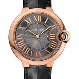 Cartier Ballon Bleu De Cartier Watch - 40 mm Pink Gold Case - Gray Dial - Gray Alligator Strap - W6920089