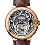 Cartier Ballon Bleu De Cartier Watch - 39 mm Pink Gold Case - Grey Dial - Brown Alligator Strap - W6920104