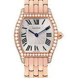 Cartier Tortue Watch - 30 mm Pink Gold Set Diamond Case - Pink Gold Bracelet - WA501010