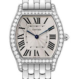 Cartier Tortue Watch - 39 mm White Gold Diamond Case - WA501013