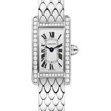 Cartier Tank Americaine Watch - 27 mm White Gold Diamond Case - Diamond Bezel - Diamond Dial - WB710013