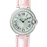 Cartier Ballon Bleu de Cartier Watch - Small White Gold Case - Diamond Bezel - Alligator Strap - WE900351