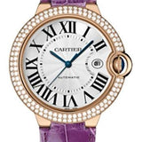 Cartier Ballon Bleu de Cartier Watch - Large Rose Gold Case - Diamond Bezel - Alligator Strap - WE900851