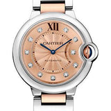 Cartier Ballon Bleu de Cartier Watch - 36.6 mm Steel And Pink Gold Case - Pink Gold Dial - WE902054