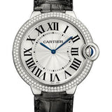 Cartier Ballon Bleu De Cartier Watch - 40 mm White Gold Diamond Case - Diamond Bezel - Black Alligator Strap - WE902056