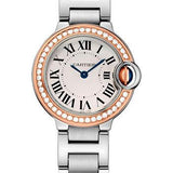 Cartier Ballon Bleu de Cartier Watch - 28 mm Steel Case - Pink Gold Diamond Bezel - WE902079