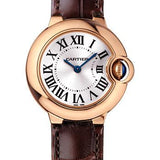 Cartier Ballon Bleu de Cartier Watch - 28 mm Pink Gold Case - Brown Alligator Strap - WGBB0007