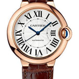 Cartier Ballon Bleu de Cartier Watch - 36.6 mm Pink Gold Case - Brown Alligator Strap - WGBB0009