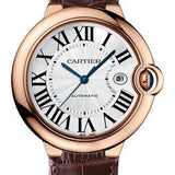 Cartier Ballon Bleu de Cartier Watch - 42.1 mm Pink Gold Case - Brown Alligator Strap - WGBB0017