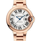 Cartier Ballon Bleu de Cartier Watch - 33 mm Rose Gold Case - Silvered Dial - Interchangeable Bracelet - WGBB0042