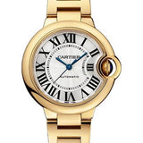 Cartier Ballon Bleu de Cartier Watch - 33 mm Yellow Gold Case - Silvered Dial - Interchangeable Bracelet - WGBB0045