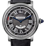 Cartier Rotonde de Cartier Annual Calendar Watch - 40 mm White Gold Case - Grey Dial - Black Alligator Strap - WHRO0003