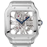 Cartier Santos de Cartier Watch - 39.8 mm Steel Case - Skeleton Dial - WHSA0015