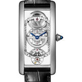 Cartier Tank Cintree Skeleton Watch - Platinum Case - White Dial - Black Alligator Strap - WHTA0009