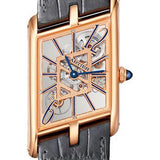 Cartier Tank Asymetrique Watch - 47.15 mm x 26.20 mm Rose Gold Case - Skeleton Dial - Brown And Dark Gray Alligator Straps Limited Edition of 100 - WHTA0011