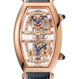 Cartier Tonneau Skeleton Xl Watch - 52.4 mm Pink Gold Case - Skeleton Dial - Dark Gray Alligator Strap - WHTN0005