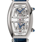 Cartier Tonneau Skeleton Xl Watch - 52.4 mm Platinum Case - Skeleton Dial - Blue Alligator Strap - WHTN0006