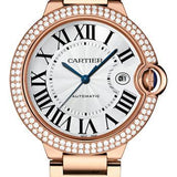 Cartier Ballon Bleu de Cartier Watch - 42 mm Pink Gold Diamond Case - White Dial - WJBB0029