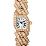 Cartier Maillon de Cartier Watch - 16 x 17 mm Pink Gold Case - Silver Dial - Diamond Bracelet - WJBJ0004