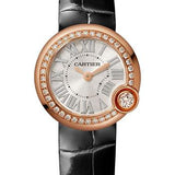 Cartier Ballon Blanc de Cartier Watch - 26 mm Pink Gold Case - Diamond Bezel - Black Alligator Strap - WJBL0004