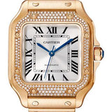 Cartier Santos de Cartier Watch - 35.1 mm Pink Gold Case - Diamond Bezel - WJSA0009