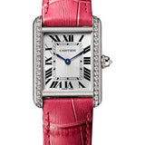 Cartier Tank Louis Cartier Watch - 29.55 mm White Gold Case - Pink Fuschia Alligator Strap - WJTA0011