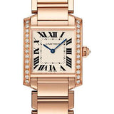 Cartier Tank Francaise Watch - 30 mm Pink Gold Diamond Case - WJTA0023