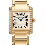 Cartier Tank Francaise Watch - 30 mm Yellow Gold Diamond Case - WJTA0025