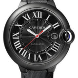 Cartier Ballon Bleu De Cartier Watch - 42.1 mm Steel And Adlc Case - Black Dial - Black Calfskin Strap - WSBB0015