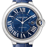 Cartier Ballon Bleu de Cartier Watch - 42 mm Steel Case - Blue Dial - Blue Leather Strap - WSBB0027