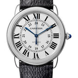 Cartier Ronde Solo de Cartier Watch - 36 mm Steel Case - Black Calfskin Strap - WSRN0021