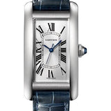 Cartier Tank Americaine Watch - 41.60 mm Steel Case - Navy Blue Alligator Strap - WSTA0017