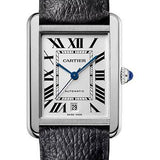 Cartier Tank Solo Watch - 31 mm Steel Case - Black Grained Calfskin Strap - WSTA0029