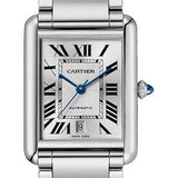 Cartier Tank Must Watch - 41 mm x 31 mm Steel Case - Silvered Dial - Bracelet - WSTA0053