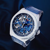 Zenith Defy El Primero 21 Blue Skeleton Dial Chronograph 44mm 95.9002.9004/78.R584 Complete Set WARRANTY